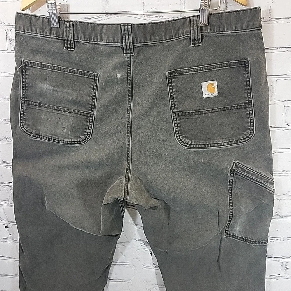 Carhartt Workwear Gray‎ Pants Mens 40x32 Relaxed Fit Outdoors Flaw
